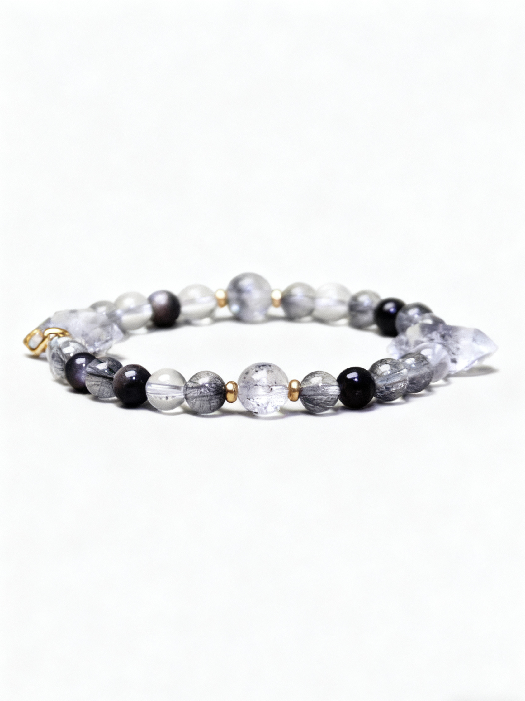 Metal + Water Silver Rhodonite Bracelet