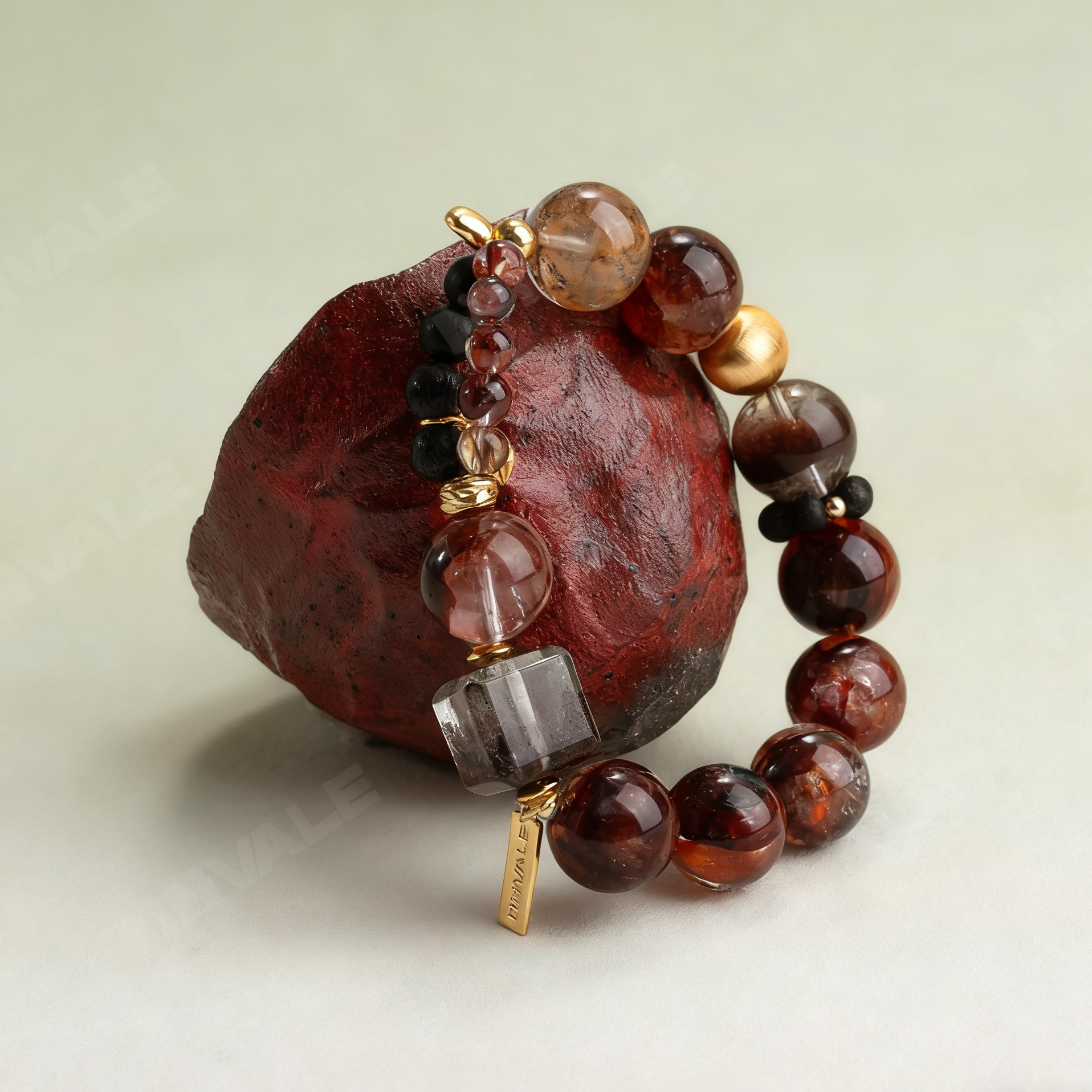 Fire Red Phantom Quartz  Bracelet
