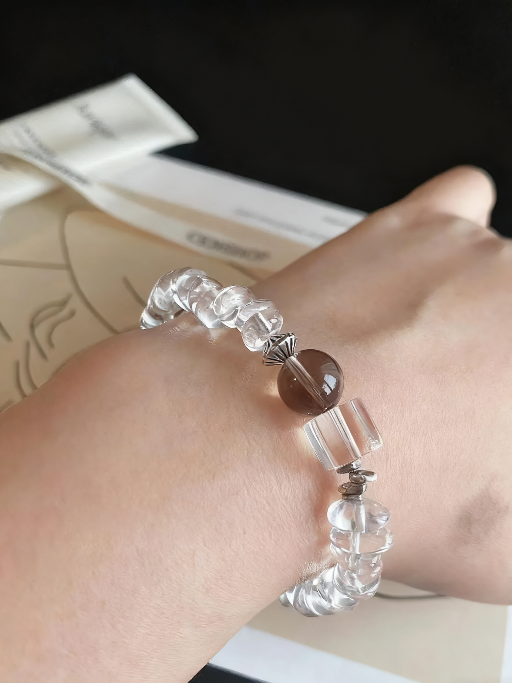 Water + Metal Smoky Quartz Bracelet