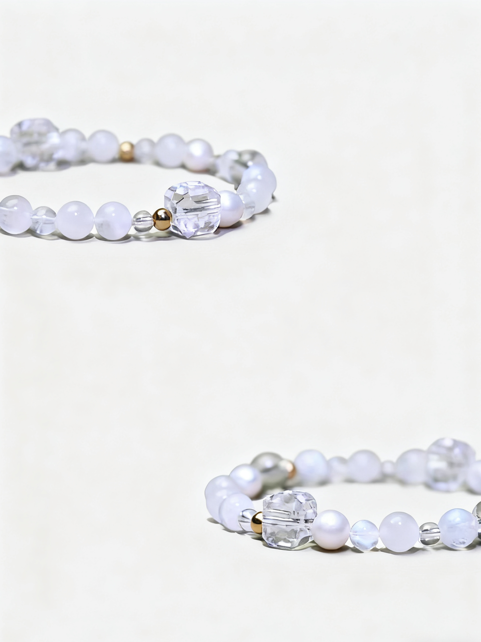 Metal Hetian Jade & White Ghost Bracelet