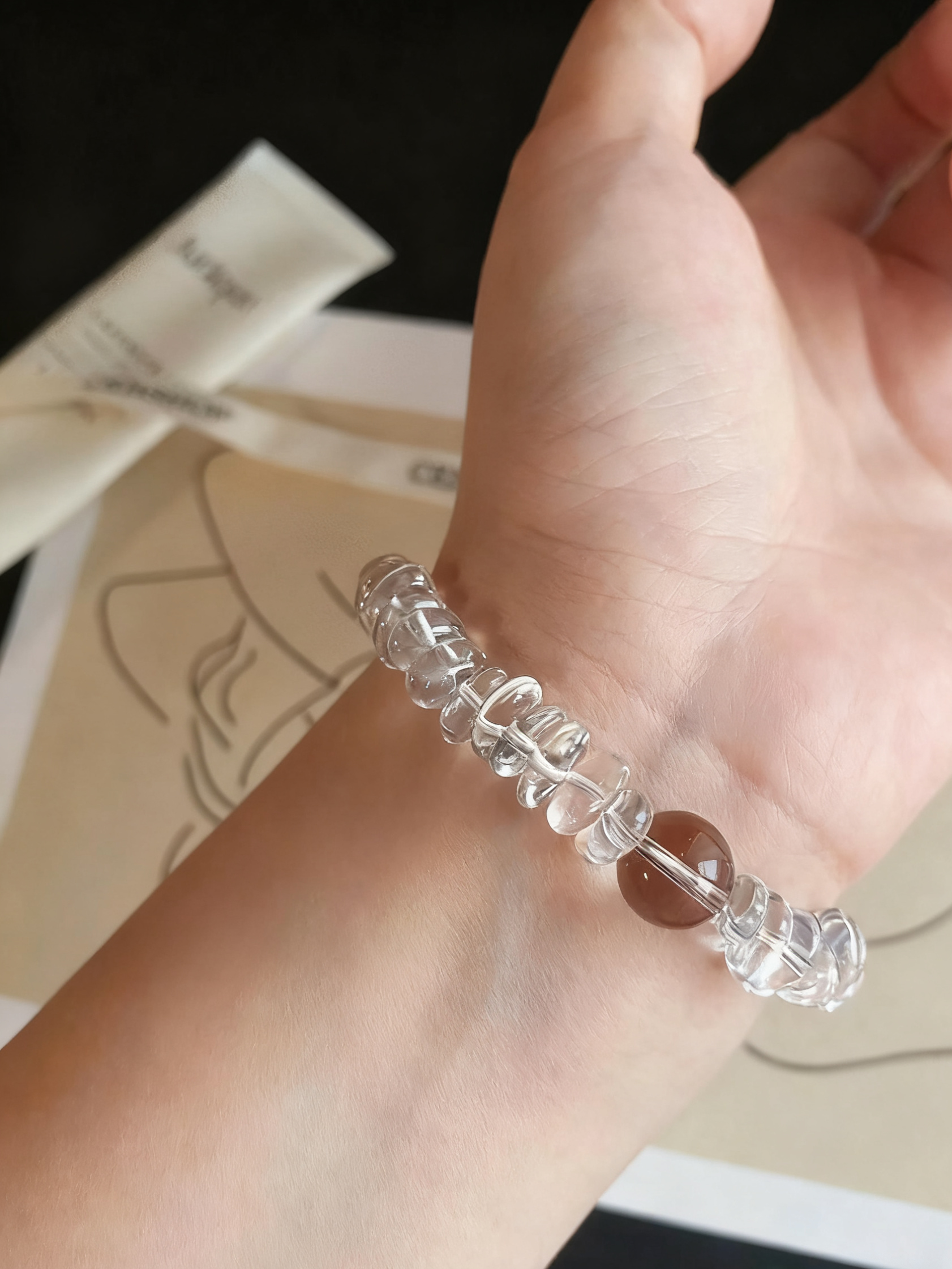Water + Metal Smoky Quartz Bracelet