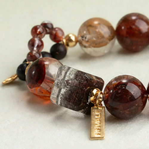 Fire Red Phantom Quartz  Bracelet