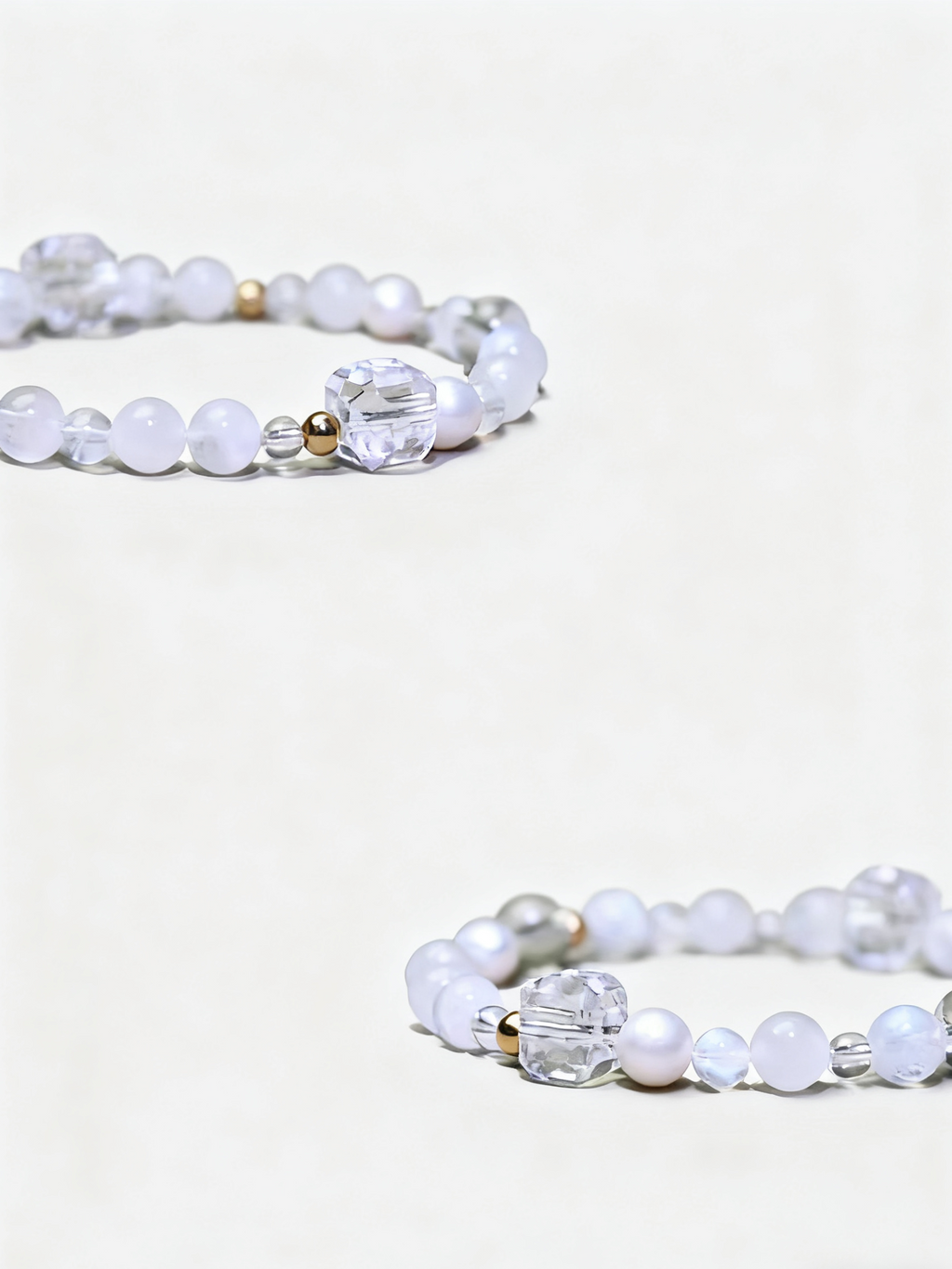 Metal Hetian Jade & White Ghost Bracelet