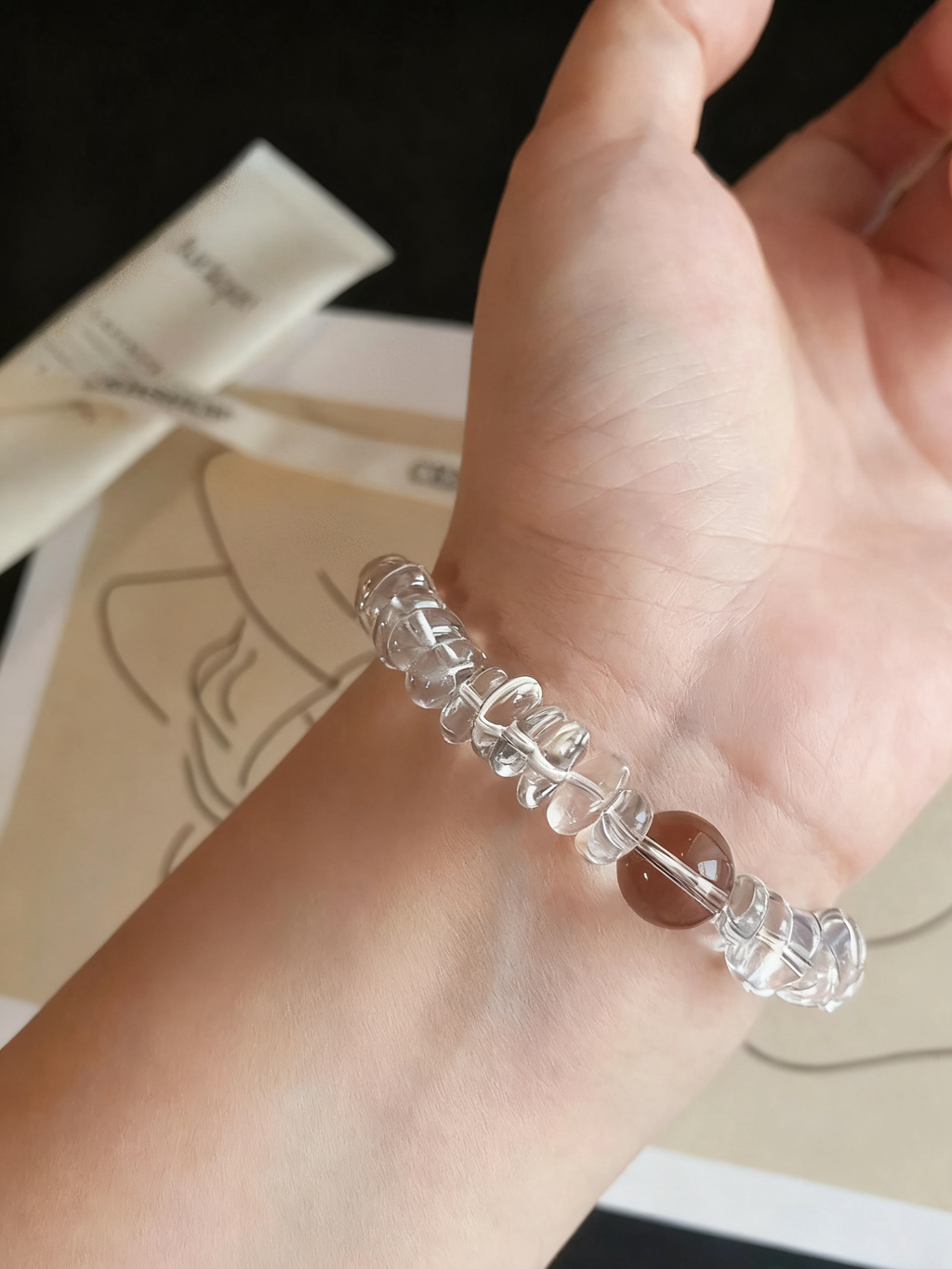 Water + Metal Smoky Quartz Bracelet