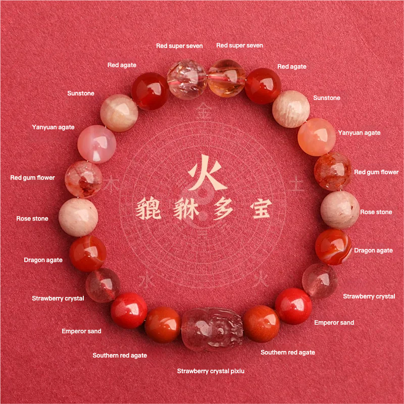 Five Elements Bracelet - Metal Wood Water Fire Earth