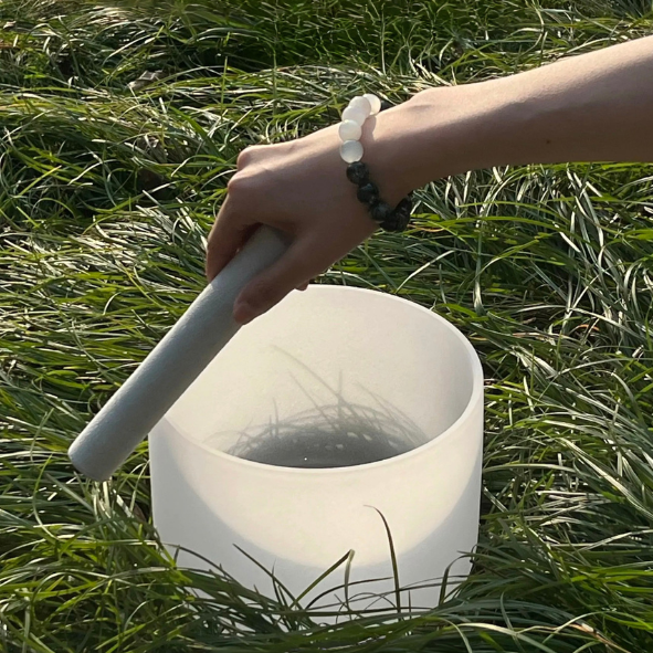Wood + Metal Green Dragon Stone & Moonstone Minimalist Bracelet