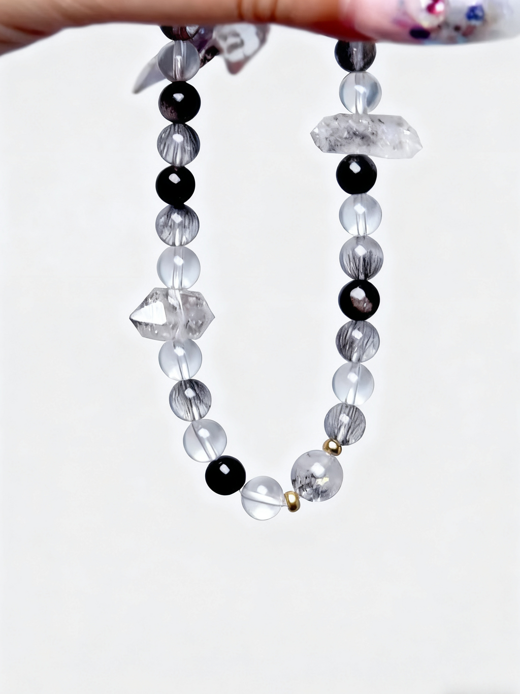 Metal + Water Silver Rhodonite Bracelet