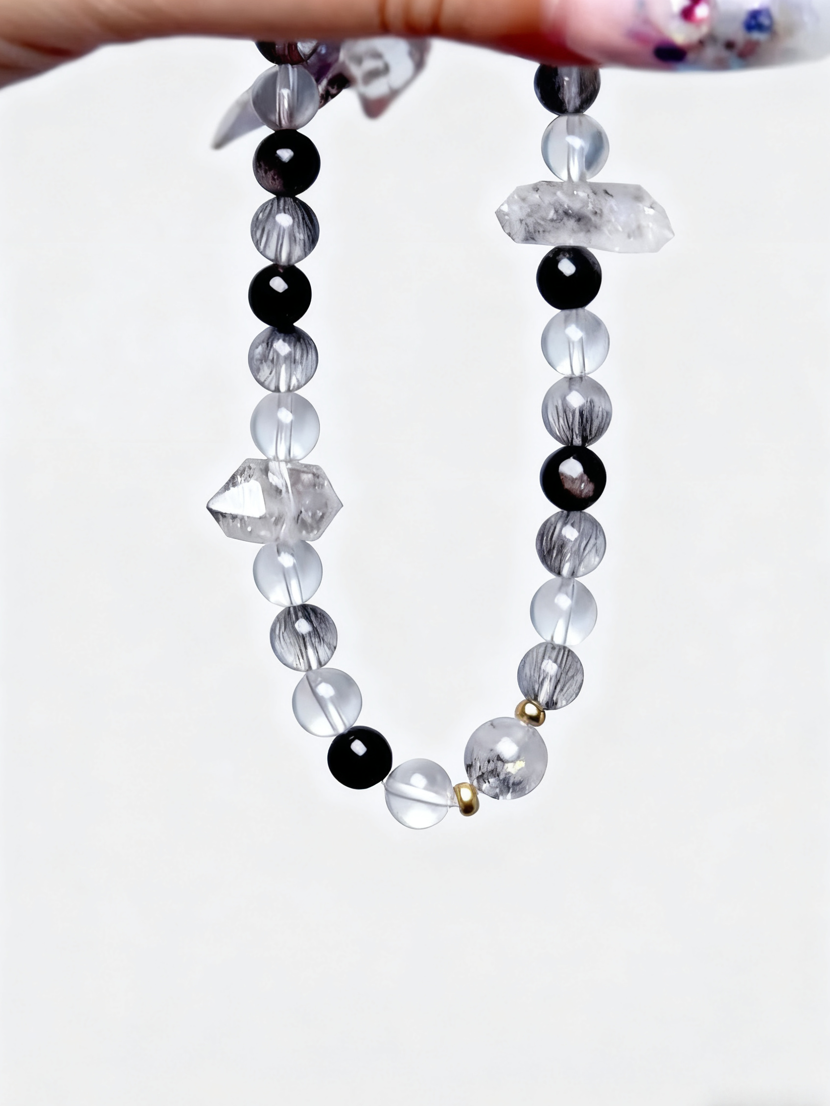 Metal + Water Silver Rhodonite Bracelet