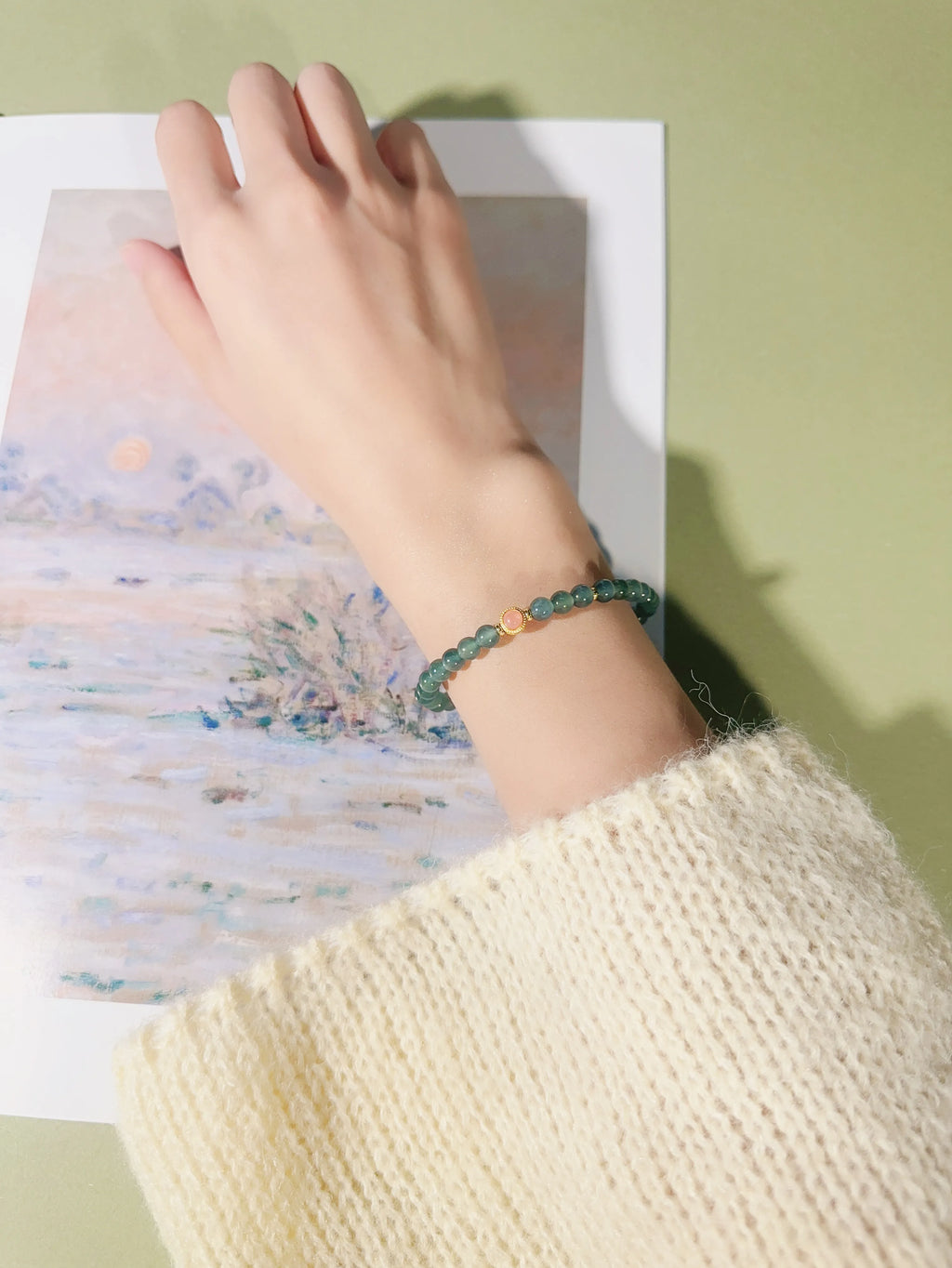 Water Icy Blue Water Jadeite Bracelet