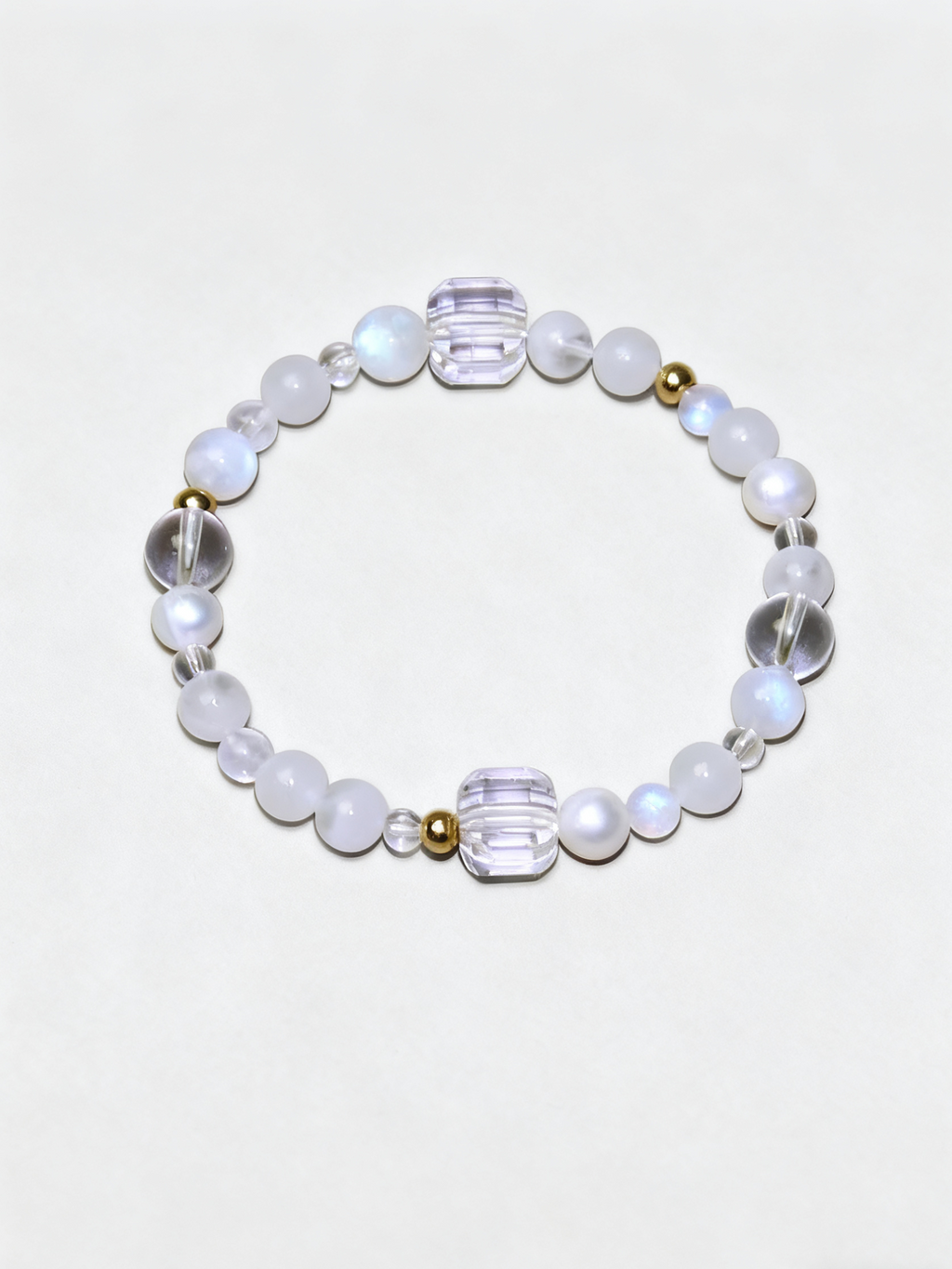 Metal Hetian Jade & White Ghost Bracelet